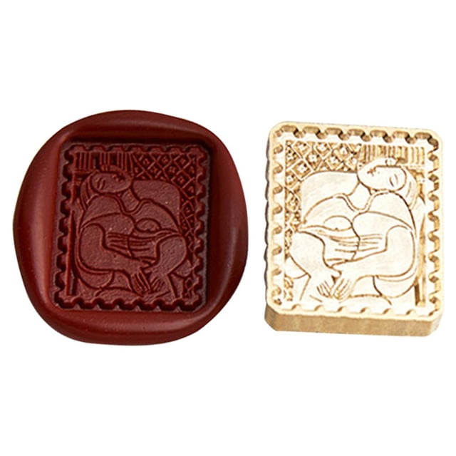 Cabeza de cobre con sello en forma especial Cabeza de cera de esmalte vintage clásico para tarjeta de boda