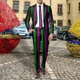 thumbnail image 2 of Mardi Gras Clothes Mens And Gold Carnival Suit All Print And Pants Two Piece Set Casual Vacation Clothes For Holiday Carnival Festival Outfit Black L, 2 of 6