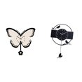 thumbnail image 1 of Reloj De Pared Con Diseño De Mariposa Y Pájaro, Acrílico, Sin Tictac, Decorativo, Colgante, Adorno Artístico Minimalista Para Oficina, Comedor, Habitación Infantil, Estudio, Sala De Estar,, 1 of 8