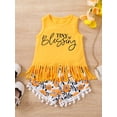 thumbnail image 3 of Bagilaanoe 2pcs Toddler Baby Girls Short Pants Set Letter Print Sleeveless Tank Tops + Shorts 1T 2T 3T 4T 5T 6T Kids Casual Summer Outfits, 3 of 9
