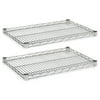 Alera Industrial Wire Shelving Extra Wire Shelves, 24" x 18", 2-Pack, Available in Silver or Black