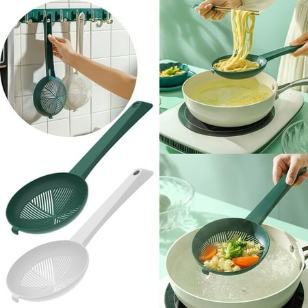 

QWY Pot Pasta Slotted Spoon Long Handle Cooking Deep Fryer Spoon
