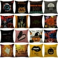 thumbnail image 2 of Yidarton Halloween Printing Pattern Pillowcase Car Sofa Cushion Cover Pumpkin Ghost Horror Series Linen Pillow Case, 2 of 7