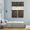 thumbnail image 5 of Boho Flowers Kitchen Curtains Sets for Windows 36 Inch Length, Spring Abstract Watercolor Floral Leaf Rod Pocket Window Treatments Tier Curtains and Valances Set for Bedroom/Bathroom, 5 of 8
