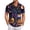 Dark Gray, variant on Men's Casual Halloween Themed Short Sleeve Shirt with Button Down Closure and Pumpkin Flame Print for Daily Wear Orange XL