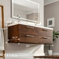 thumbnail image 2 of Eviva Surf 57" Rosewood Modern Bathroom Vanity Set with Integrated White Acrylic Double Sink, 2 of 7