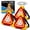 3PCS, variant on 3-in-1 Solar Emergency Triangle Warning Light, Rechargeable Roadside Hazard Lights with 4 Flash Modes, IP65 Waterproof Reflective Triangles, for Car Truck RV Vehicle Roadside Emergencies
