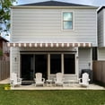 thumbnail image 2 of Awntech 24 Ft Destin Right Motorized Heavy Duty Patio Retractable Awning with Protective Hood (288in x 10.38in x 120in), Brown/Tan/Terracotta Multi, 2 of 9