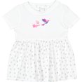 thumbnail image 3 of Inktastic Hummingbird Flying Swirl Girls Baby Dress, 3 of 5
