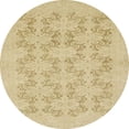thumbnail image 1 of Ahgly Company Machine Washable Indoor Round Abstract Metallic Gold Area Rugs, 7' Round, 1 of 7