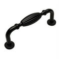 thumbnail image 2 of Cosmas 7119FB Flat Black Country Style Cabinet Hardware Ribbed Handle Pull - 3" Inch (76mm) Hole Centers - 10 Pack, 2 of 2