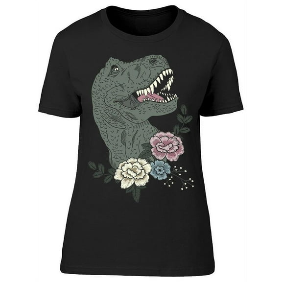 Dino Flower T-Shirt Women -Image by Shutterstock, Female Medium