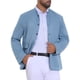 thumbnail image 5 of CHAQUETA DE TRAJE CASUAL PARA HOMBRE INSPIRE CHIC, CON CUELLO ALTO, DE UN SOLO BOTÓN, EN SUEDE, TALLA XL, AZUL, 5 of 6