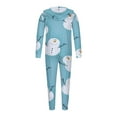 thumbnail image 6 of Jacenvly Family Christmas Pjs Matching Sets Long Sleeve Snowman Print Light Soft Loungewear Baby Pajamas Hoodlies Casual Cute Home Wear Festive Sleepwear Sets, 6 of 6