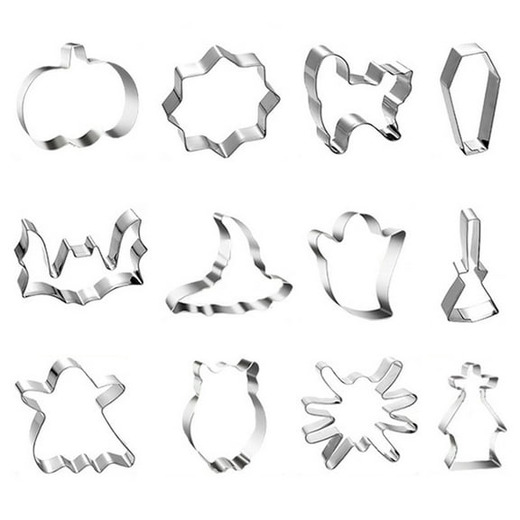 Halloween Metal Cookie Cutters Halloween Cookie Cutters Set Large Stainless Steel Metal Halloween Cookie Cutter Shaped Holiday Decorations Party Supplies