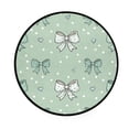 thumbnail image 2 of 36.2 Inch Round Floor Mat Green and Mint Bows Carpet Decor Rug for Living Room Bedroom, 2 of 6
