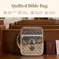 thumbnail image 7 of Xixirimido Bible Cover, Bible Carrying Book Case for Women Men, Multi-pocket Protective Church Organizer Bag with Handle Christian Gift, Brown Rottweiler Dog Paw, 7 of 7