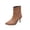 ABrown, variant on Womens Ankle Booties Pointed Toe Stiletto Heel Shoes Side Zip Faux Suede Fashion Short Boots