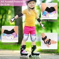 thumbnail image 2 of Knee Pads for Kids Toddler Knee Pads and Elbow Pads Wrist Guards with Drawstring Bag Adjustable Protective Gear Set for Girls Boys Skating Cycling Skateboard Scooter,3-8 Years,Colorful, 2 of 6