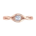 thumbnail image 3 of 1/4 Carat Channel Set Diamond Solitaire Engagement Ring Band in 10K Rose Gold (Ring Size 8.75), 3 of 4