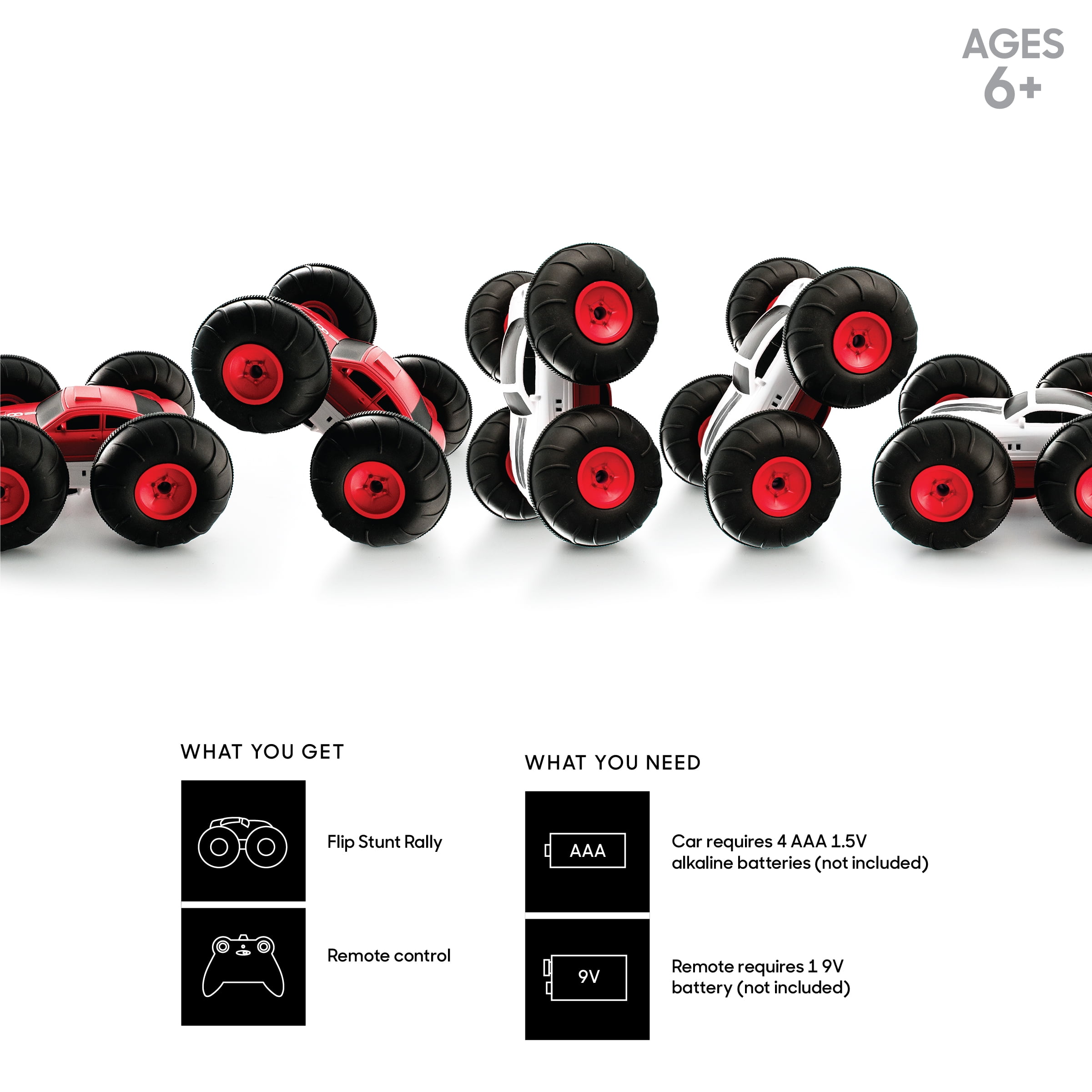 sharper image flip stunt rally battery