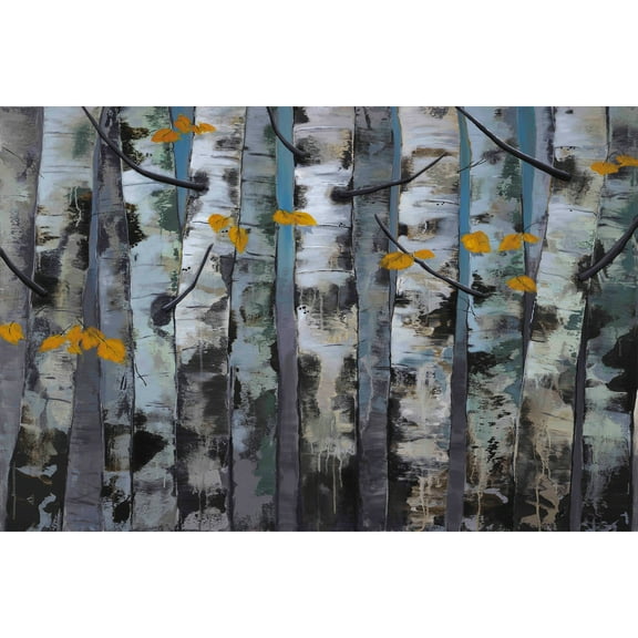 Marmont Hill Et-Mhmwwjj-195-C-18 12" X 18" "Touchedgold Ii" Giclee Art Print On Stretched