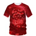 thumbnail image 1 of T-Shirt d'Été Imprimé 3d Hip Hop Horror Blood Manches Courtes Mode Alternative Tendance Ample Qualité Col Rond, 1 of 5