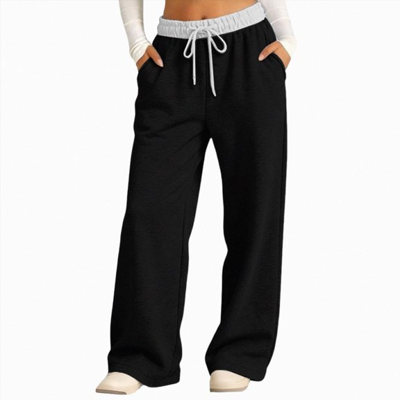 TOWED22 Girls Uniform Pants Flare Sweatpants Joggers Pants Preppy Clothes for Girls