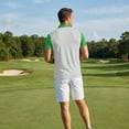 thumbnail image 4 of Inglocry Men's Polo Shirts Short Sleeve Golf Quick Dry Collared Moisture Wicking Athletic Performance Polo Shirt 2026 Light Gray 3XL, 4 of 8