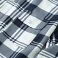 thumbnail image 4 of JSGEK Men's Plaid Padded Shirts Casual Long Sleeve Button Down Lapel Jackets Fashion Slim Fit Winter Warm Tops Blouse Black XL, 4 of 5