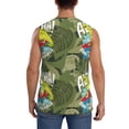 thumbnail image 4 of Kdxio Surfing Dinosaur for Men's Muscle T-shirt,Sleeveless for Workout Running Athletic Gym Lounge Casual, 4 of 7