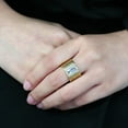 thumbnail image 5 of Gold Larrge Womens Ring Stainless Steel Anillo Color Oro Para Mujer Acero Inoxidable, 5 of 5