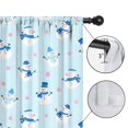 thumbnail image 4 of Blackout Kids Curtains,Light Blue Christmas Snowman Pattern Childrens Insulated Curtains Set Of 2,Bedroom Essentials,Toddler Room Decor 52"x84", 4 of 5
