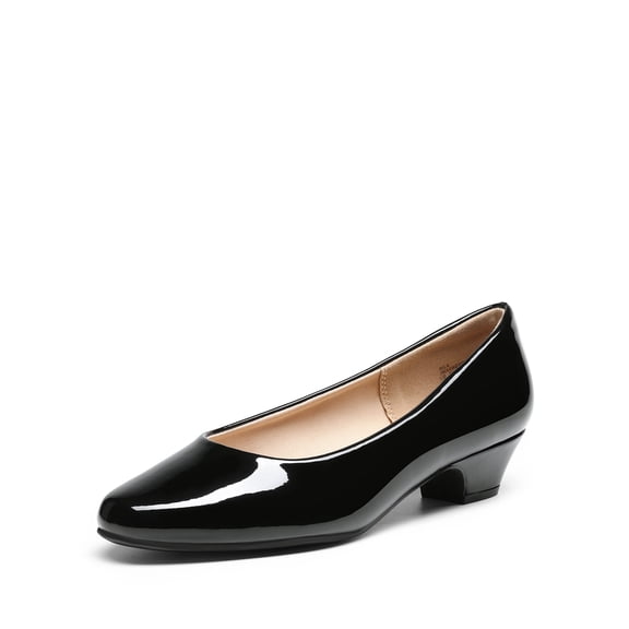 BURUDANI Women's Mila Low Chunky Heel Pump Shoes