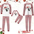 thumbnail image 4 of mgoYE Christmas Family Pajamas Matching Sets Winter Christmas Pajamas for Family Matching Sets 2025 Initials Letters Print Xmas Pj Sets Family Holiday Soft Lougewear, 4 of 6