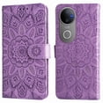 thumbnail image 1 of Funda tipo cartera GANGXUN para Vivo V50 , diseño girasol, cuero PU, soporte, cierre magnético, tarjetero, 1 of 5