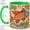 Green, variant on Retro Vintage Koi Fish Coffee Mug, Orange Koi Mug, Morning Tea Cup for Home, Large Scaled Fish with Sunburst Rays and Colorful Floral Waves, Japanese Inspired Pond Art, Aquarist