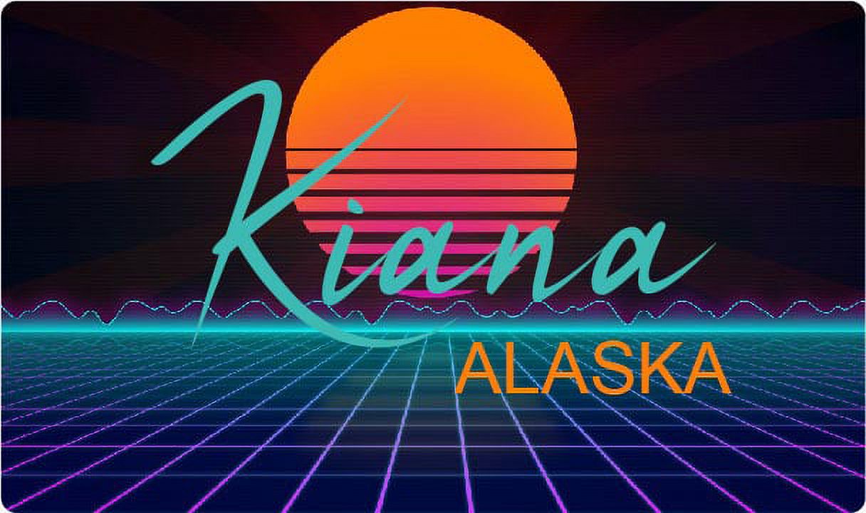 Kiana Alaska 4 X 2.25Inch Fridge Retro Neon Design