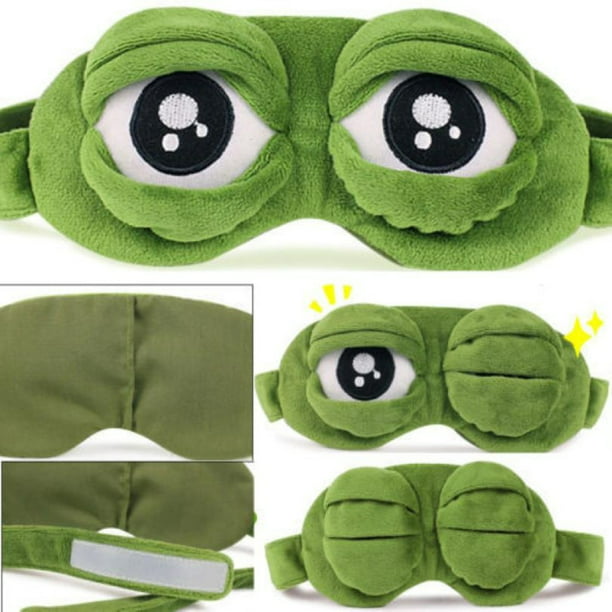 XM Culture Frog 3D Eye Mask Cover Sleeping Rest Eyepatch Plush Shading  Cartoon Blindfold 