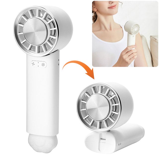 Ventilador Refrigeración Mesa Portátil Mano Carga USB 3 Velocidades Funciona Con Pilas para Viajes Al Aire Libre
