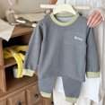thumbnail image 5 of Xdegoge Kids Warm Thermal Underwear Sets Boys Girls Contrast Trim Long Sleeve Top and Pants Winter Base Layer Pajamas Two Piece Sleepwear Cozy Home Loungewear, 5 of 6