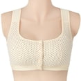 thumbnail image 2 of Sngxgn Women's Underwire Bra, Comfort T-shirt Bra, Front-close Bra(Khaki,46/105), 2 of 4