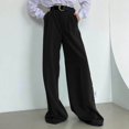 thumbnail image 2 of iHPH7 Wide Leg Pants Woman Wide Leg Trousers Women Palazzo Pants for Women Lounge Wear for Women Wide Leg Pull On Pants for Women Gaucho Pants for Women Elastic Waist Pants for Women Black L, 2 of 9