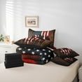 thumbnail image 6 of Manfei Western Cowboy Print Bedding Comforter Set 7 Pieces, Vintage American Flag Queen Bedding Sets, Rustic Farmhouse Queen Sheet Sets, Lightweight Room Decor, 6 of 8