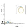 thumbnail image 4 of Angara Natural 0.72 Ct. Aquamarine with Diamond Classic Ring in 14K Yellow Gold for Women (Ring Size: 11.5), 4 of 9