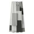 thumbnail image 4 of Modern Art Beige Gray Black Geometric Women's Casual Wide Leg Pants Comfort Pockets Elastic Waist Loose Fit Pants, 4 of 7