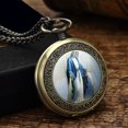 thumbnail image 2 of Mother Mary Pocket Watch Quality Bronze Anti-Tarnish Christian Watch WP-JESUS-1, 2 of 3