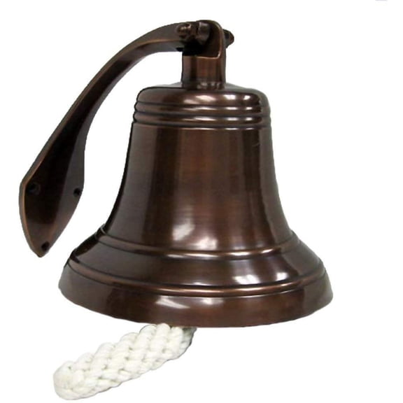 Nagina International 7" Antique Copper Finish Bell Nautical Ship