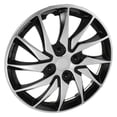 thumbnail image 2 of PTOOTP Tapacubos para rueda de coche de 14 pulgadas, accesorio de reajuste automático (plateado y negro), 2 of 8