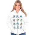 thumbnail image 3 of Smurfs Astrology Cartoon Zodiac Signs Unisex Plus Size Zip Hoodie Brisco Brands 5X, 3 of 5